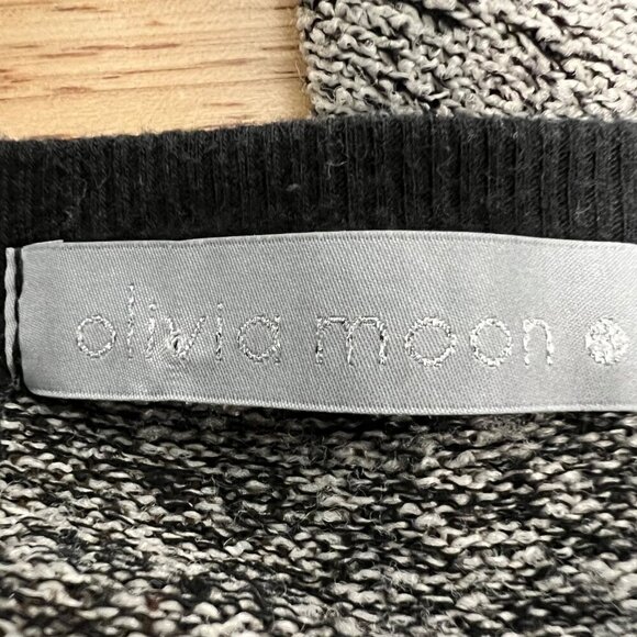 Olivia Moon Women’s Scoop Neck Mixed Fabric Sweater Black/Multi Hi-Low XL - Picture 8 of 10